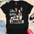 Life is better with a frenchie - V8 - Double Frenchie T-Shirt